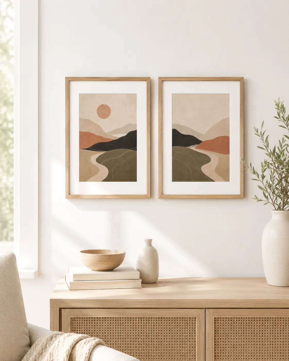 Quiet Horizons – Abstract Landscape Triptych Set