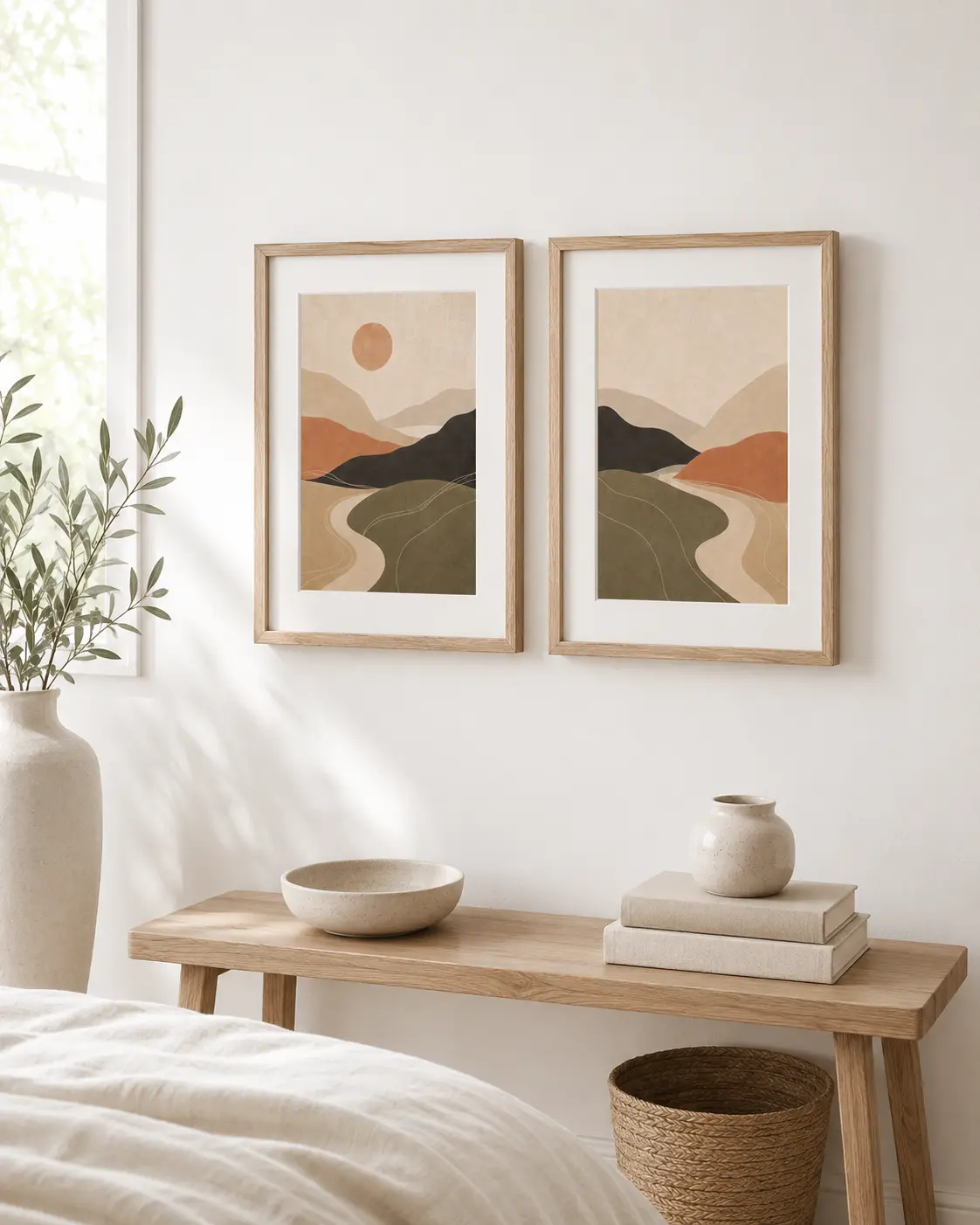 Quiet Horizons – Abstract Landscape Triptych Set