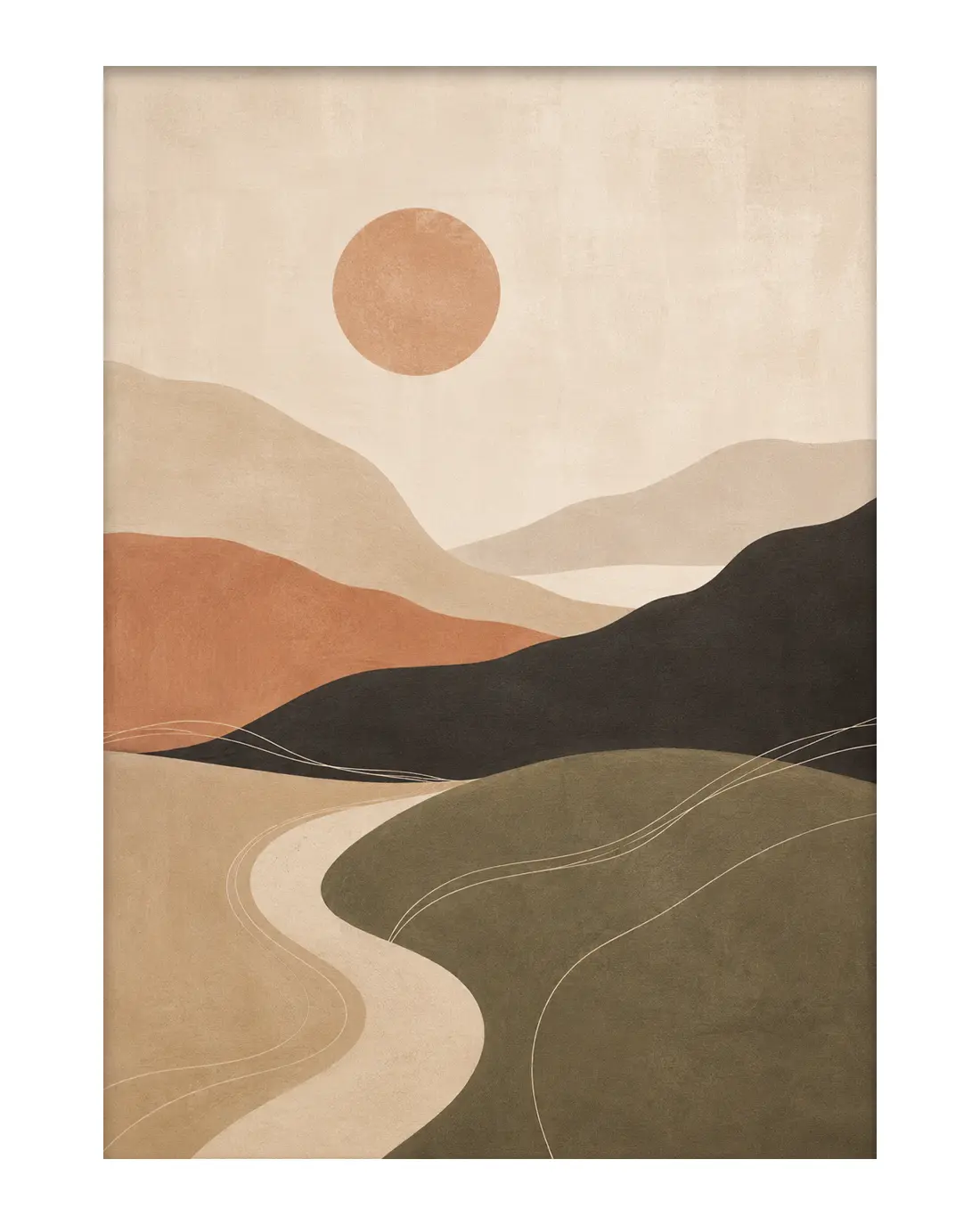 Quiet Horizons – Abstract Landscape Triptych Set