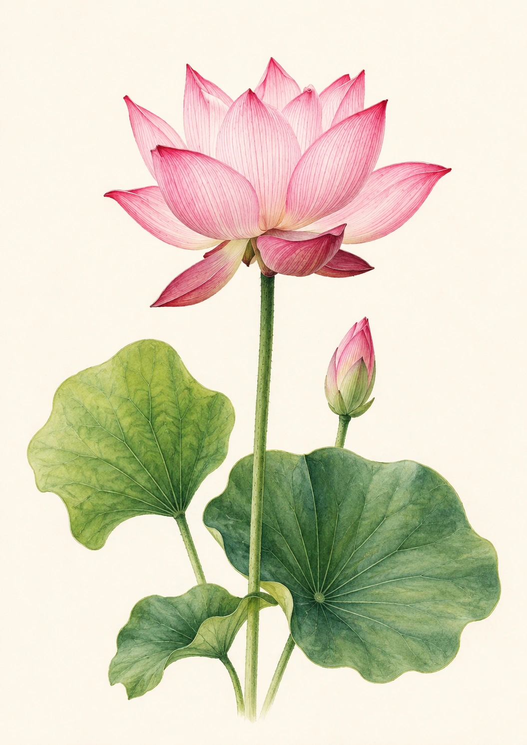 Lotus in Bloom – Botanical Study