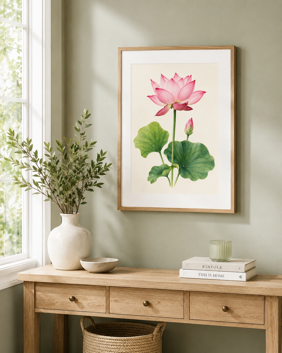 Lotus in Bloom – Botanical Study