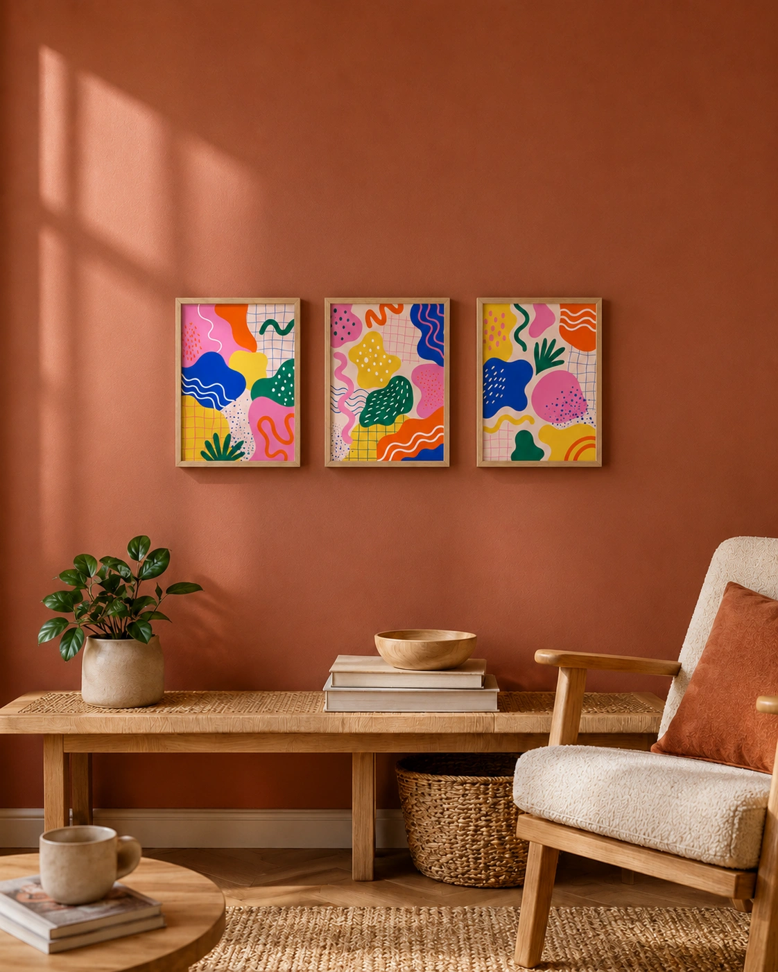 Happy Shapes – Dopamine Abstract Triptych