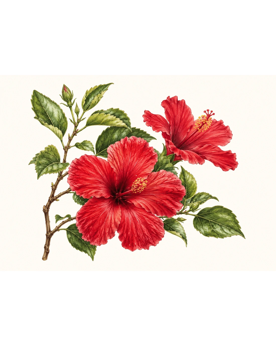 Scarlet Hibiscus Study