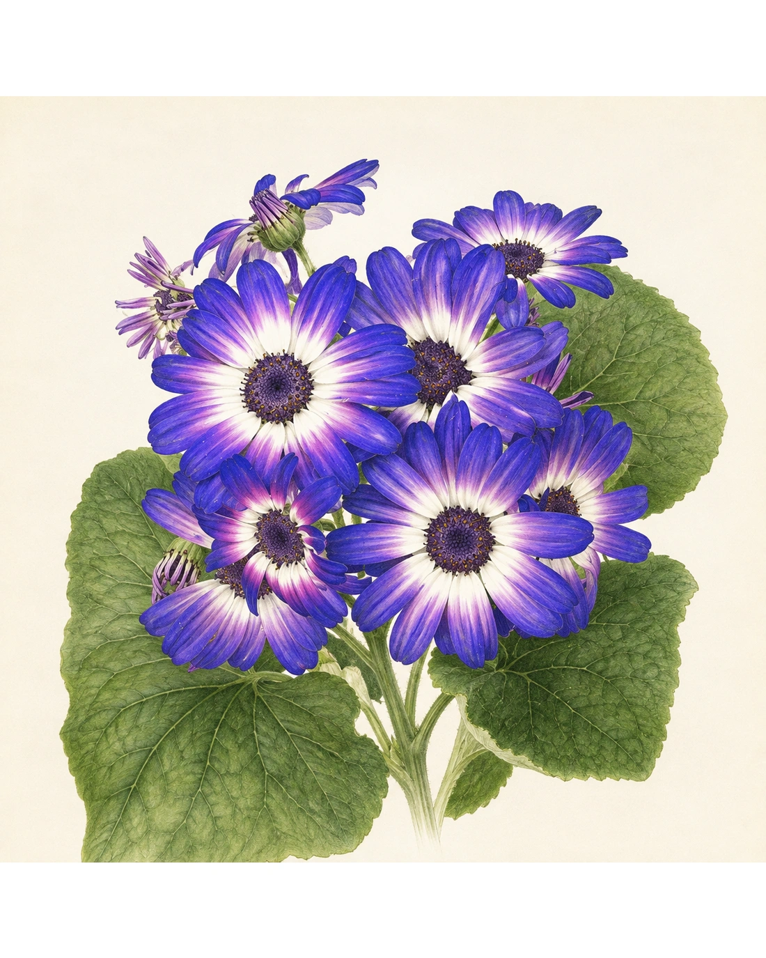 Violet Cineraria Bloom