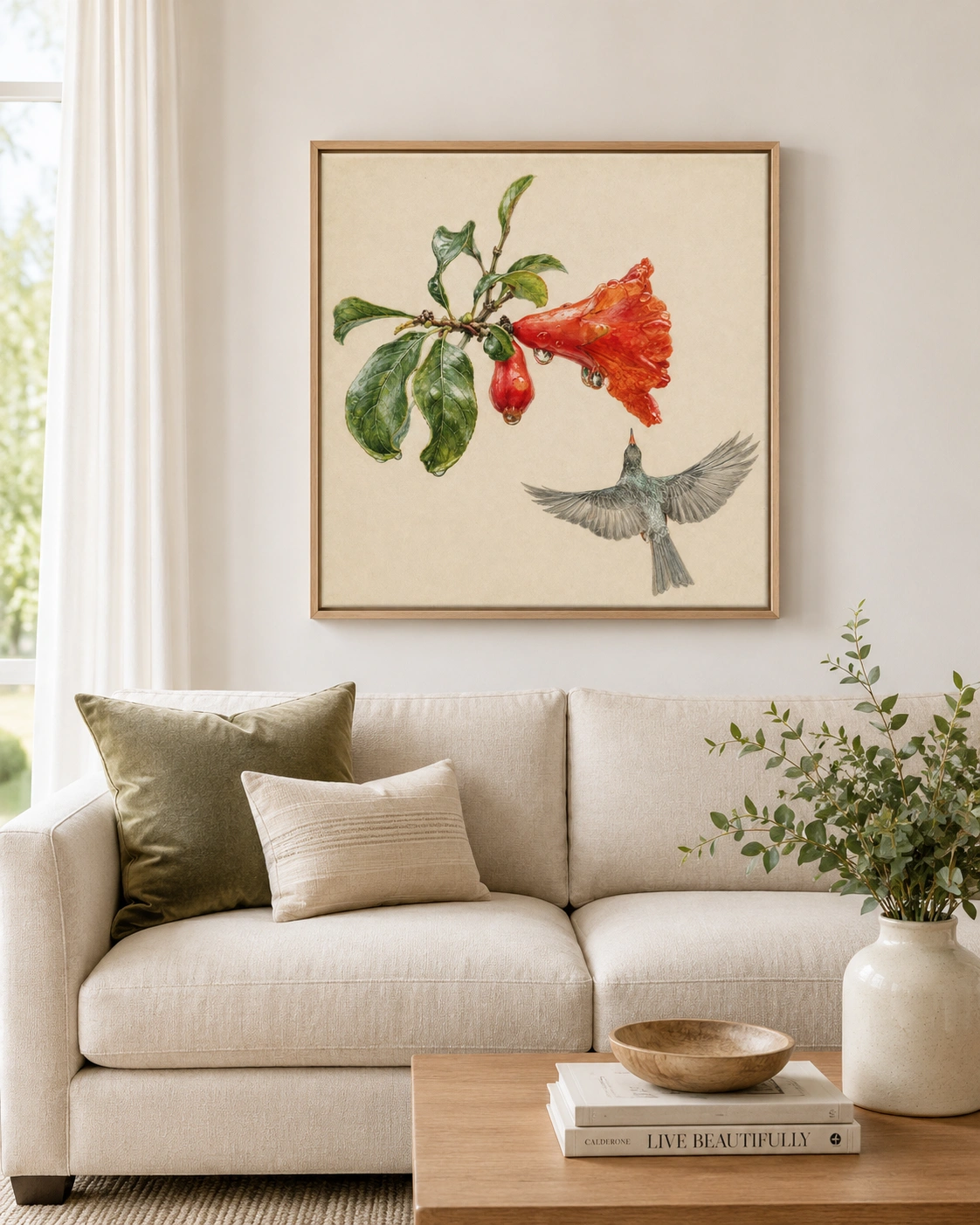 Trumpet Bloom & Hummingbird