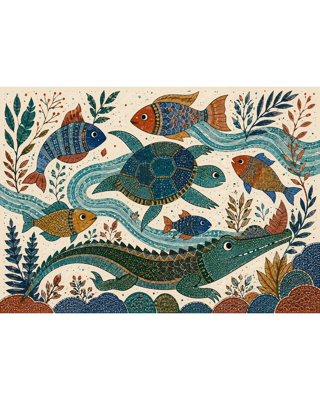 River of Life – Aquatic Folk Art