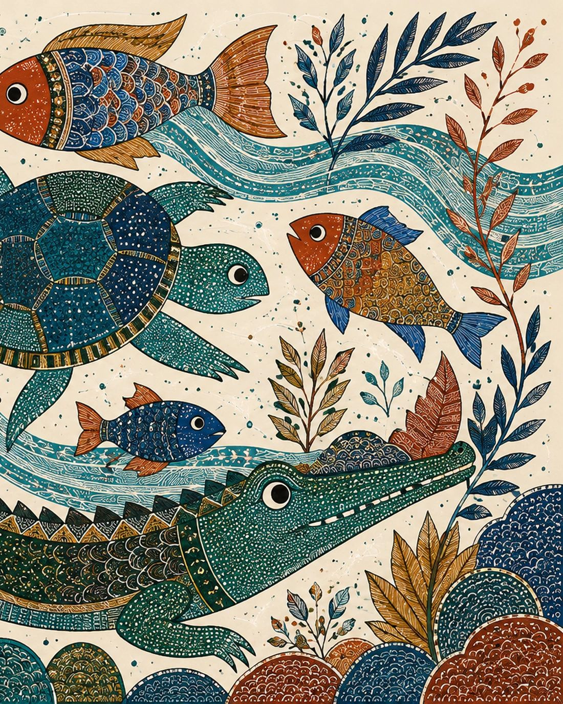 River of Life – Aquatic Folk Art