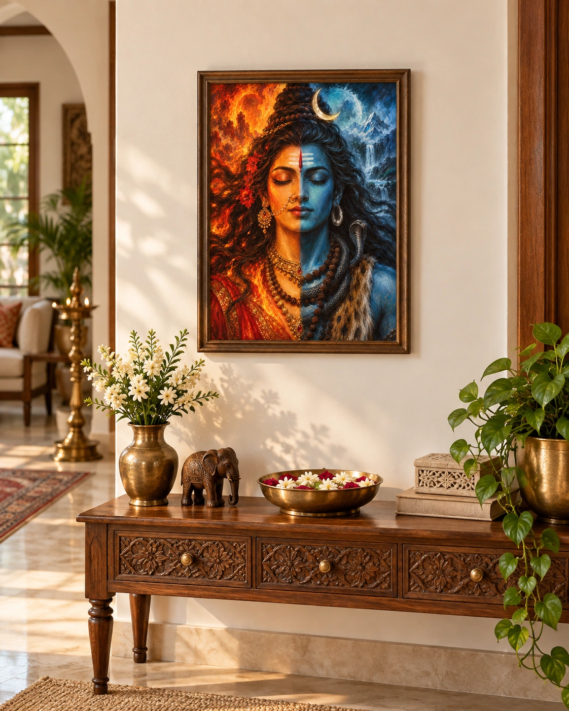 Ardhanarishvara: Union of Shiva and Shakti