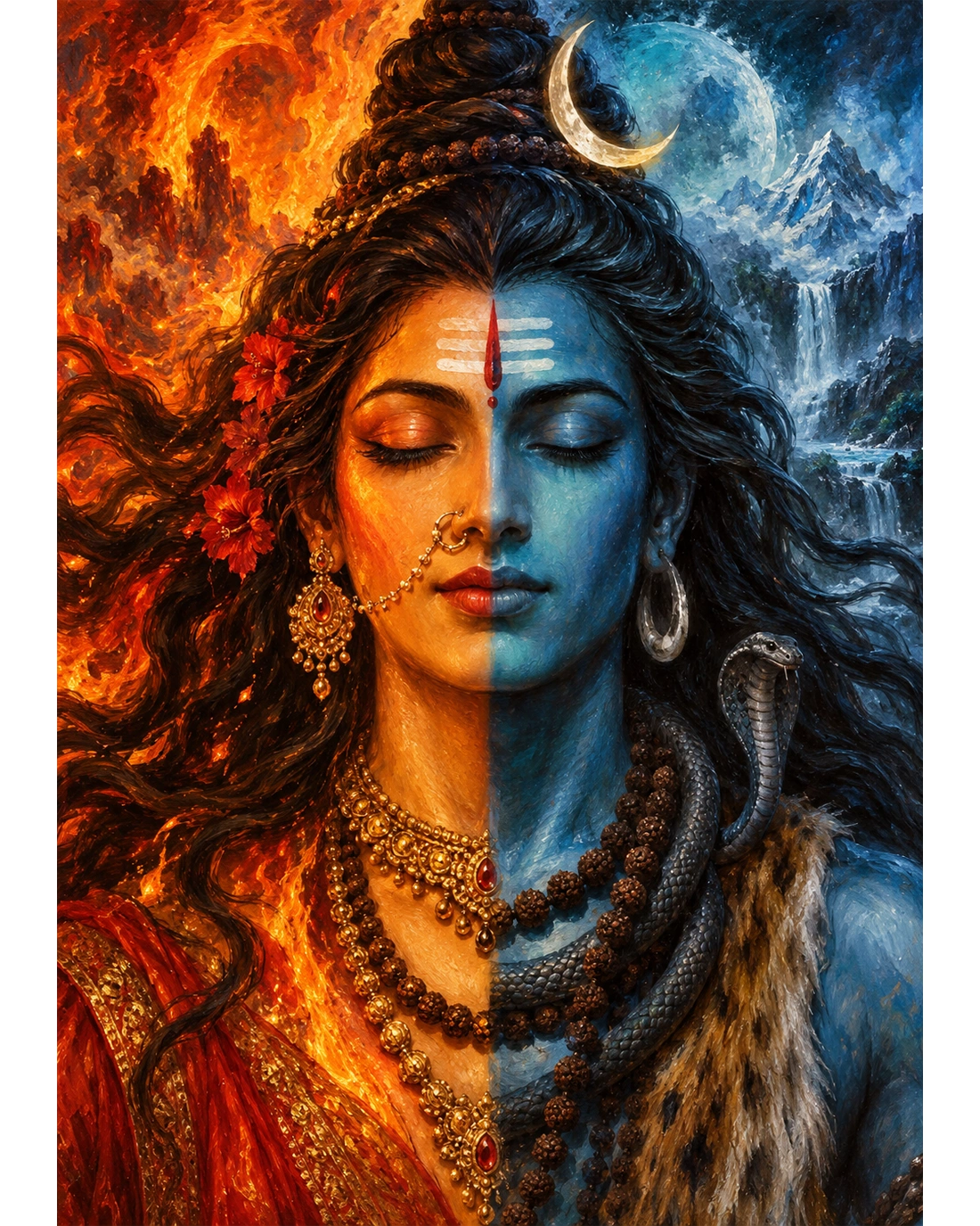 Ardhanarishvara: Union of Shiva and Shakti