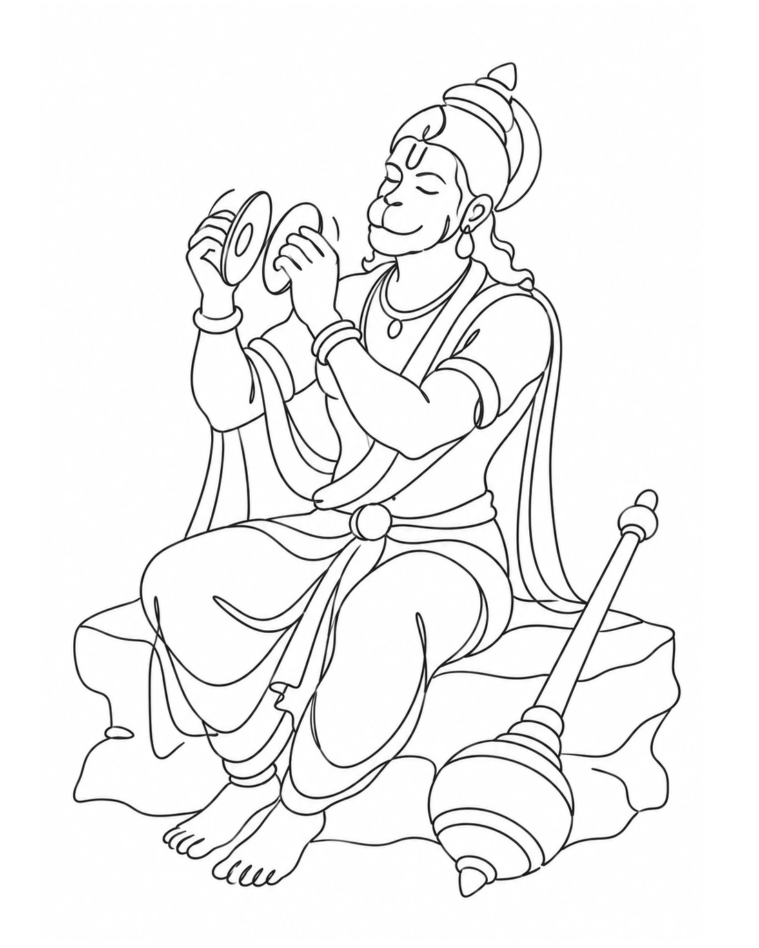 Bhakti Naad – Hanuman in Divine Rhythm (Minimal Triptych Set)