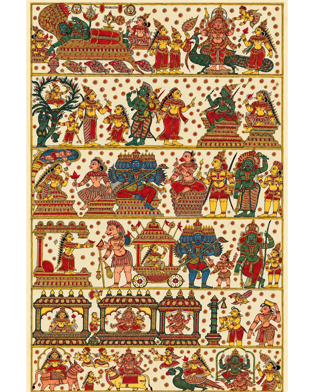 Ramayana Leela – The Epic in Pattachitra Scroll