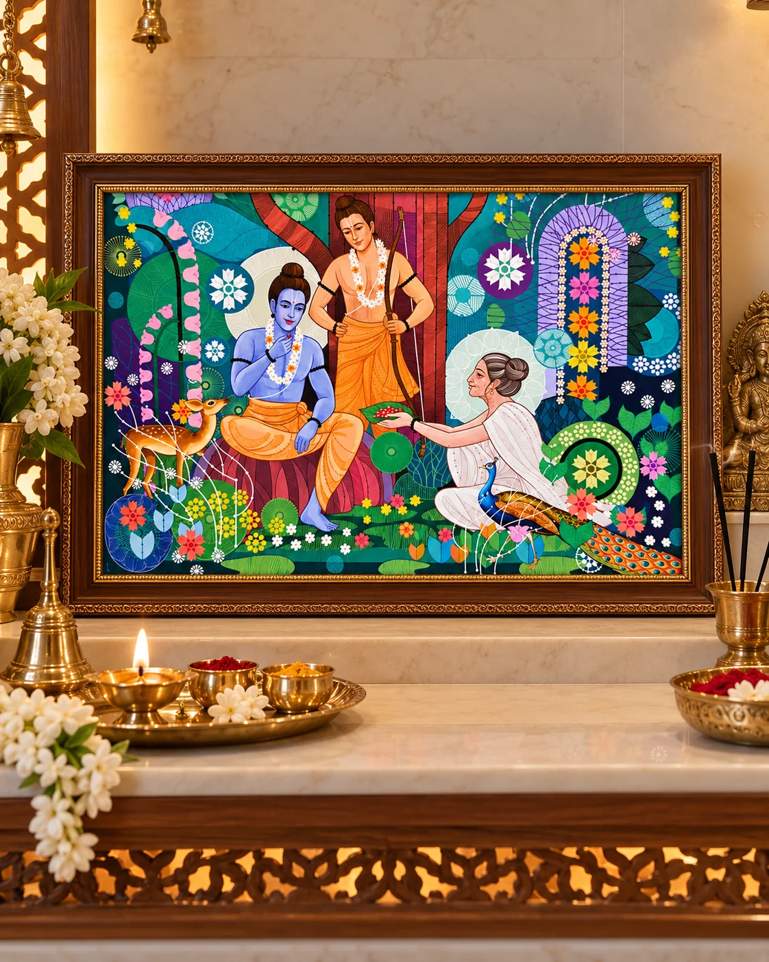 Shree Rama Picture Shabari and Lord Rama Painting | Ramayana Art | KalaKraft