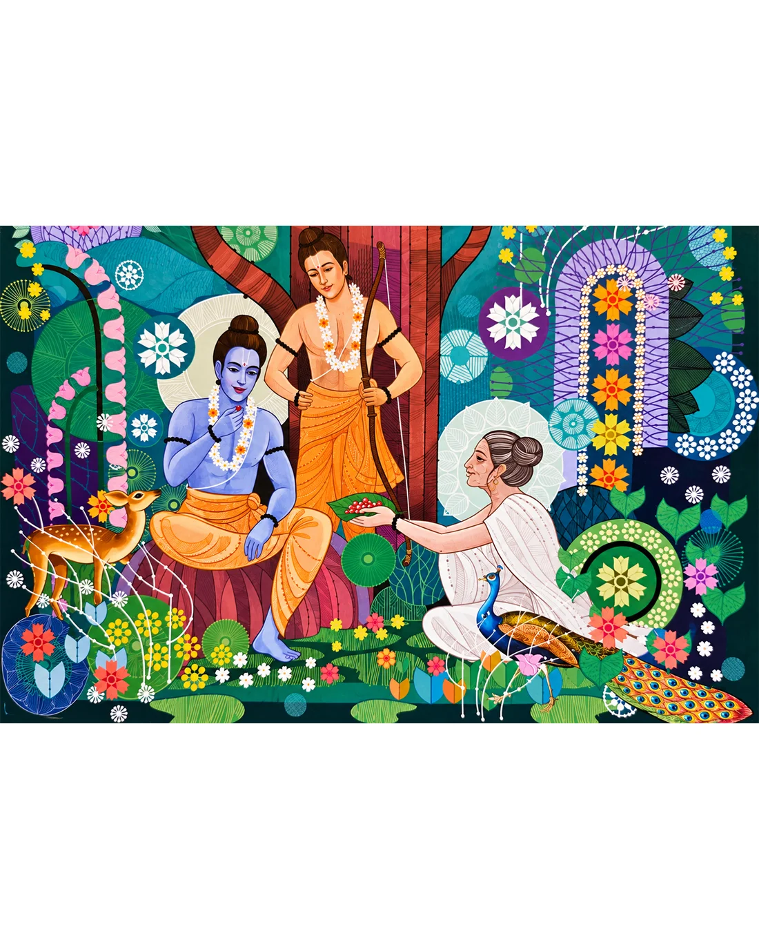 Shree Rama Picture Shabari and Lord Rama Painting | Ramayana Art | KalaKraft